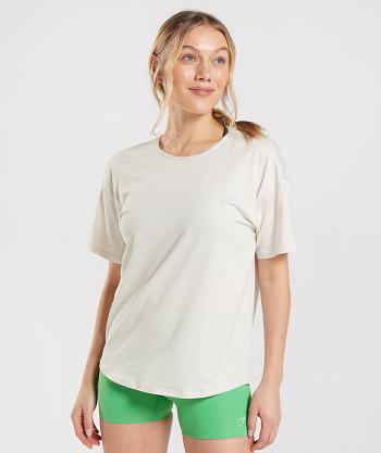 Gymshark Studio Ženske T Shirts Bijele | HR 3262AHK